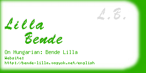 lilla bende business card